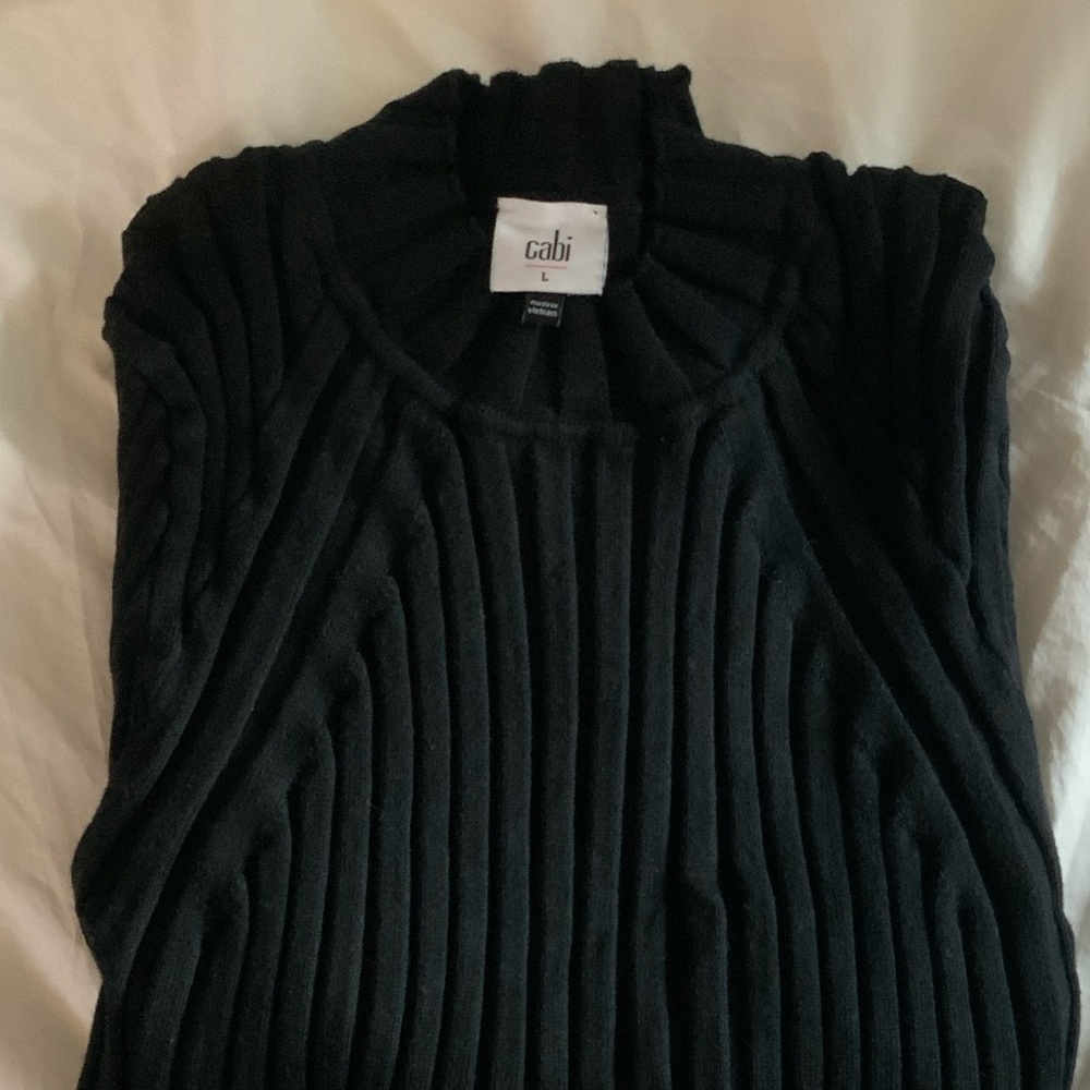 CAbi 4469 Black Ribbed Turtleneck